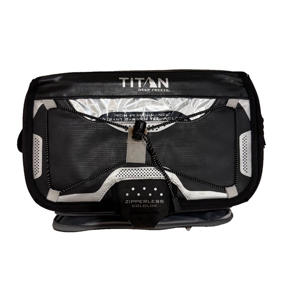 TITAN Deep Freeze Hardbody Cooler with Shoulder Strap Zipperless Coldlok Black - Picture 6 of 11